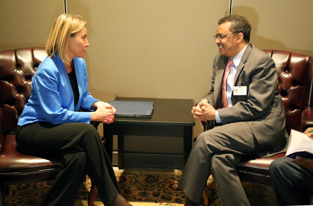 Frederica Mogherini and Dr Tedros